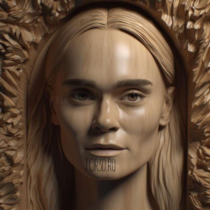 Diane Kruger 1 stl model for CNC